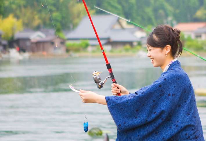 百楽荘の釣り